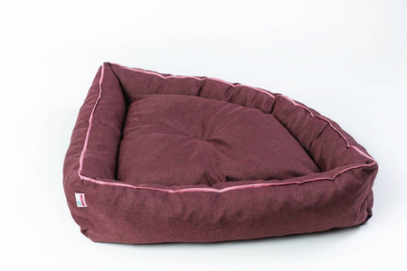 Legowisko dla psa narożne, funkcjonalne CORNER Bordo/Róż L