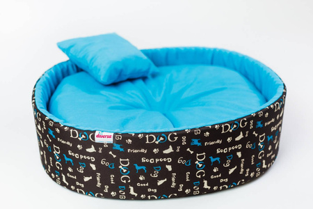 Legowisko dla psa miękkie, funkcjonalne FUNKY DOG niebieskie M