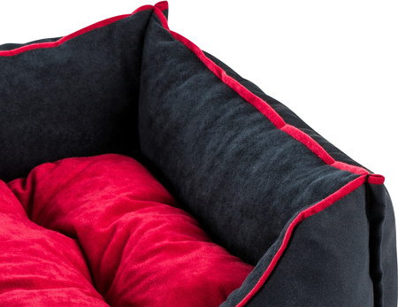 Legowisko funkcjonalne, miękkie, SIESTA czerwień-kedra S