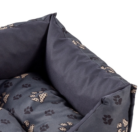 Legowisko funkcjonalne, miękkie, SIESTA szare łapki XL