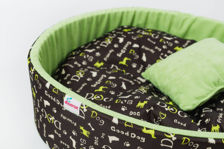 Legowisko dla psa miękkie, funkcjonalne FUNKY DOG zielone M