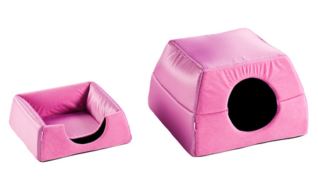 Legowisko funkcjonalne, składane, TRICK róż M