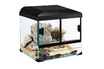 Zestaw terrarium 18,75l z pokrywą z oświetleniem 11W  TERRASET DESERT 30x25x25 z wyposażeniem