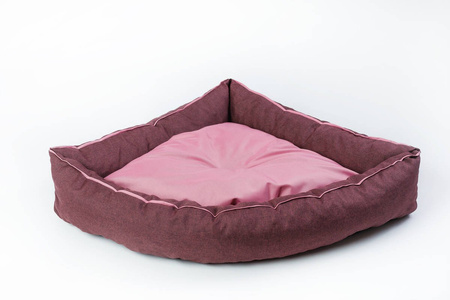 Legowisko dla psa narożne, funkcjonalne CORNER Bordo/Róż L
