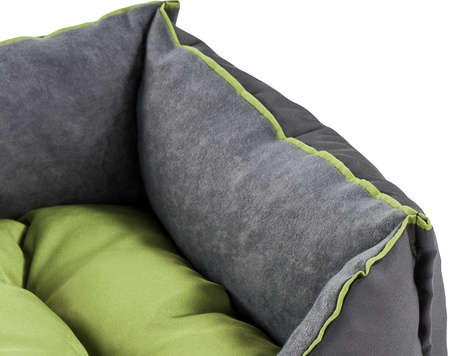 Legowisko funkcjonalne, miękkie, SIESTA zieleń-kedra XL