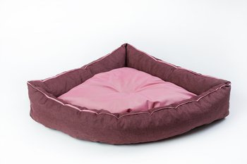Legowisko dla psa narożne, funkcjonalne CORNER Bordo-Róż S