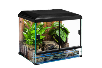 Zestaw terrarium 51l  TERRASET TURTLE 45x32.5x35 z wyposażeniem