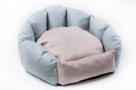 Legowisko funkcyjne MISS SHELL Szary/Róż DUŻA