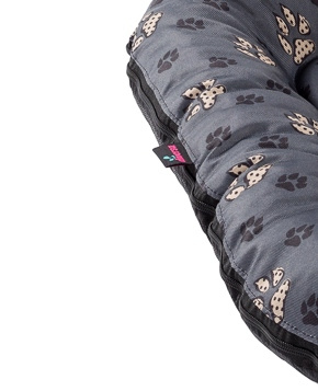 Legowisko funkcjonalne, materac PONTON szare łapki S