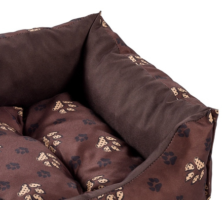 Legowisko funkcjonalne, miękkie, SIESTA brązowe łapki S