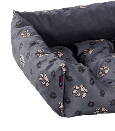 Legowisko funkcjonalne, miękkie, SIESTA szare łapki L