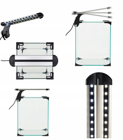 Zestaw akwarystyczny, startowy dla początkujących 30l Nanoled  30x30x35 LED Intenso 6,7WW z filtrem wewnętrznym Claro 300 i grzałką z regulacją 25W