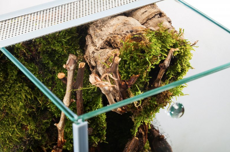 Terrarium Pająk z wbudowaną wentylacją 20x15x25 7,5l 3mm