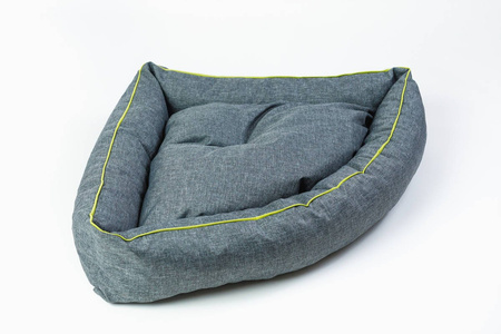 Legowisko dla psa narożne, funkcjonalne CORNER Szaro/Żółty M