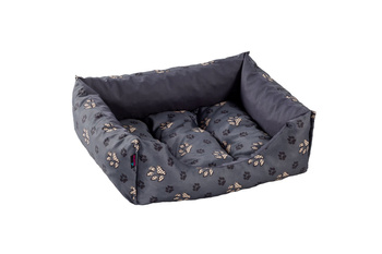 Legowisko funkcjonalne, miękkie, SIESTA szare łapki S